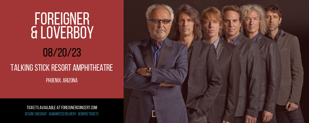 Foreigner & Loverboy at Foreigner Concerts tickets Foreigner & Loverboy at Foreigner Concerts